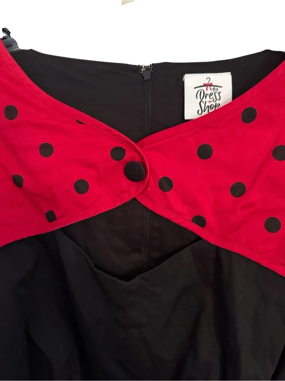 Disney Dress Shop Pin up Minnie Mouse Black & Red Polka Dot Party Dress size XL